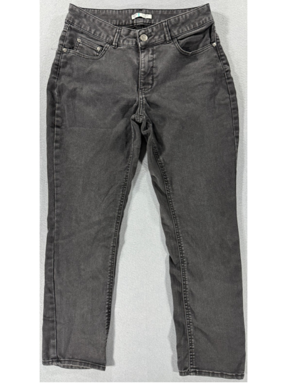 Riders by Lee Mid Rise Skinny Jeans Womens 12P Black Stretch Denim Petite 12 P